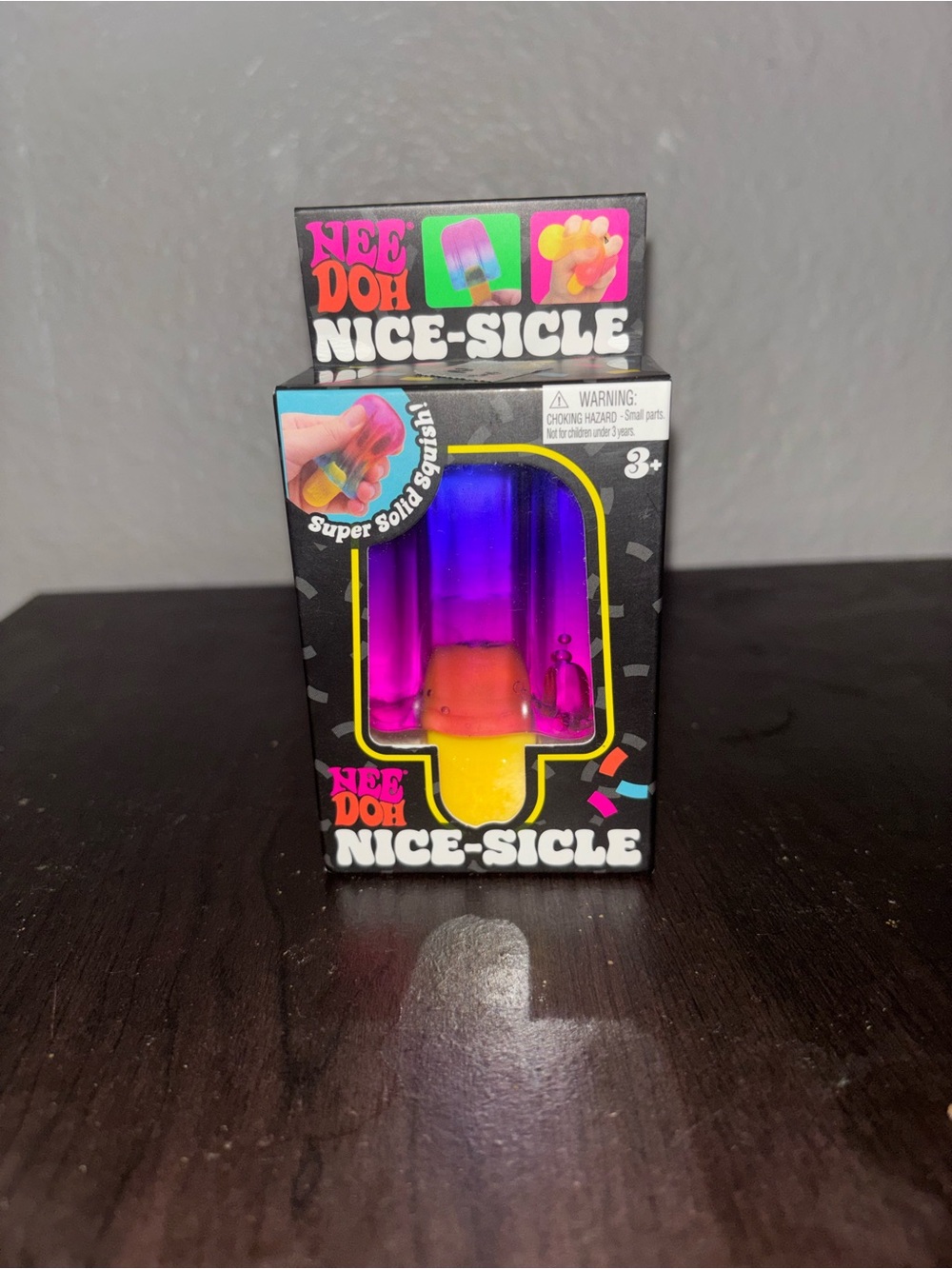 NeeDoh Nice-Sicle Squishy Toy - Purple & Yellow